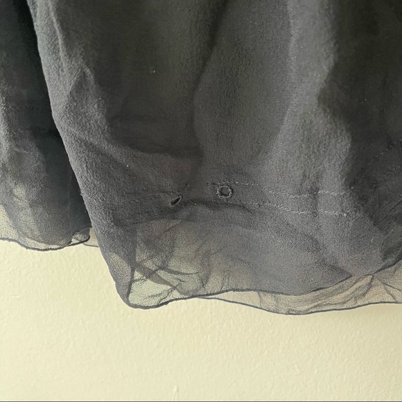 PINKO sheer blouse long sleeve princess waist rhinestone Whimsy goth - Picture 12 of 14